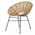 Стул круглый с ротанговым плетением Round Wicker Stool варинант исполнения - 3 | Loft Concept в Грозном