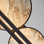 Бра из двух каменных дисков в металлической раме Constellation варинант исполнения - 3 | Loft Concept в Грозном