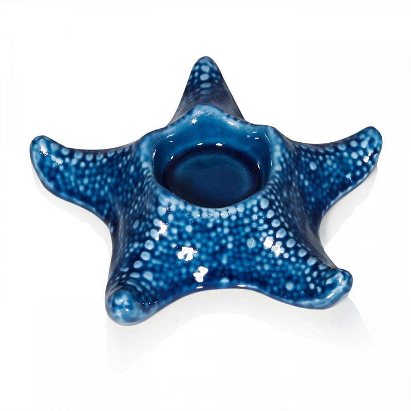 Подсвечник Blue Seaward Синий Подсвечник Blue Seaward Синий в Грозном | Loft Concept