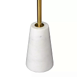 Кофейный столик с круглой столешницей на белом мраморном основании Original Foundation варинант исполнения - 5 | Loft Concept в Грозном