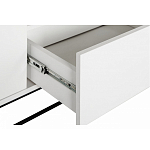 ТВ-тумба белая с  2-мя дверцами и ящиком Strict Lines варинант исполнения - 4 | Loft Concept в Грозном