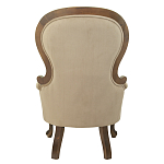 Кресло с мягкой обивкой из светло-коричневого велюра на 4-х деревянных ножках Evelyn Classical Armchair варинант исполнения - 2 | Loft Concept в Грозном