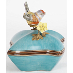 Фарфоровая шкатулка с птицей Eden Garden Blue варинант исполнения - 3 | Loft Concept в Грозном
