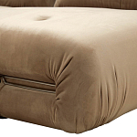 Дизайнерский угловой диван с велюровой светло-коричневой обивкой Fosse Sofa варинант исполнения - 8 | Loft Concept в Грозном