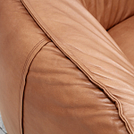 Трехместный диван с кожаной обивкой коричневый Coste Leather Sofa варинант исполнения - 6 | Loft Concept в Грозном