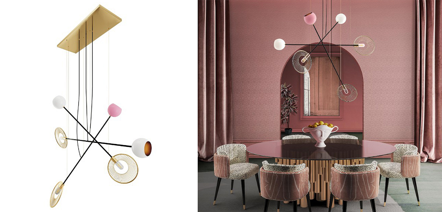 Дизайнерская Люстра Melrose Suspension Lamp Brass Aluminum Lacquered Дизайнерская Люстра Melrose Suspension Lamp Brass Aluminum Lacquered - Loft-Concept в Грозном
