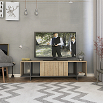 ТВ-тумба с откидной дверцей и 4-мя полками ZITANO TV STAND OAK варинант исполнения - 1 | Loft Concept в Грозном