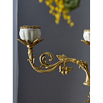 Подсвечник белый Попугай из фарфора с бронзовыми элементами Eden Garden варинант исполнения - 7 | Loft Concept в Грозном