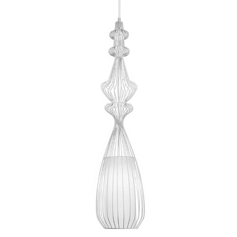 Подвесной светильник Wire Dream Pendant 1 Белый Белый Подвесной светильник Wire Dream Pendant 1 Белый Белый в Грозном | Loft Concept