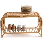 Скамья для прихожей из стеблей ротанга Willa Rattan Bench варинант исполнения - 2 | Loft Concept в Грозном