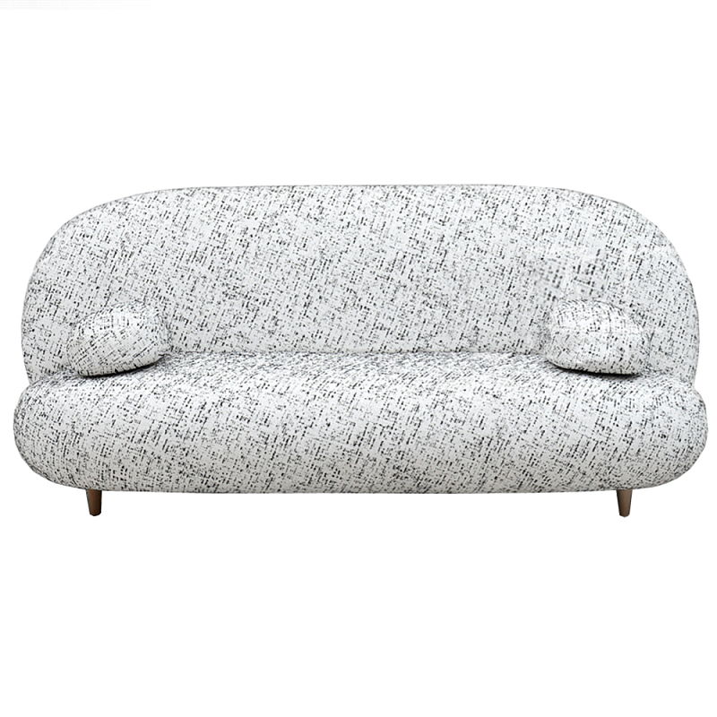 Диван с мягкой обивкой из ткани Michael Sofa Белый Черный Диван с мягкой обивкой из ткани Michael Sofa Белый Черный в Грозном | Loft Concept