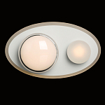 Бра овальной формы белого цвета с 2-мя лампами Lunar Pebbles варинант исполнения - 2 | Loft Concept в Грозном