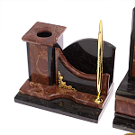 Настольный письменный набор из лемезита и змеевика с декором в виде Орла в подарочной упаковке Successful Leader варинант исполнения - 5 | Loft Concept в Грозном