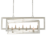 Люстра серебряная из пересекающихся прямоугольных элементов Intersecting Rectangles варинант исполнения - 2 | Loft Concept в Грозном