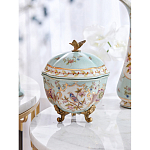 Шкатулка голубого цвета с цветочными орнаментами Blue Garden варинант исполнения - 7 | Loft Concept в Грозном