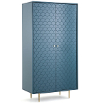 Шкаф двухдверный Scale Ornament Blue Wardrobe варинант исполнения - 2 | Loft Concept в Грозном