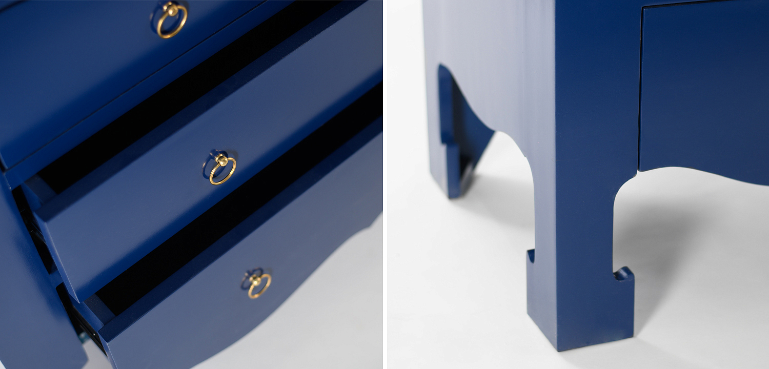 Комод темно-синий L.XV CHEST OF DRAWERS deep blue Комод темно-синий L.XV CHEST OF DRAWERS deep blue - Loft-Concept в Грозном