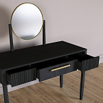 Туалетный Стол с зеркалом Primo Черный дуб варинант исполнения - 7 | Loft Concept в Грозном