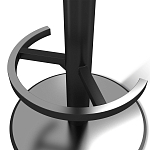 Барный стул вращающийся со спинкой и подлокотниками Douglas Rhombus Черный Велюр варинант исполнения - 5 | Loft Concept в Грозном