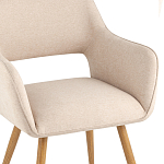 Стул в рогожке бежевого цвета NEASAN STOOL варинант исполнения - 6 | Loft Concept в Грозном