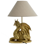 Настольная лампа с абажуром Дракон Golden Dragon Lamp Beige варинант исполнения - 3 | Loft Concept в Грозном
