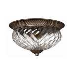 Потолочный светильник с чашеобразным плафоном из толстого волнообразного стекла и широким узорчатым основанием Hinkley варинант исполнения - 1 | Loft Concept в Грозном