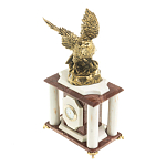 Часы настольные из натурального камня с декором в виде орла Eagle Stone Clock варинант исполнения - 2 | Loft Concept в Грозном