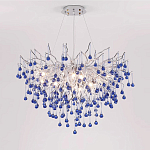 Люстра с синими стеклянными подвесками в форме капель FAIRYTREE Light варинант исполнения - 1 | Loft Concept в Грозном