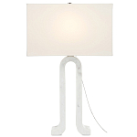 Настольная лампа на арочном корпусе с прямоугольным абажуром One Piece Support варинант исполнения - 2 | Loft Concept в Грозном