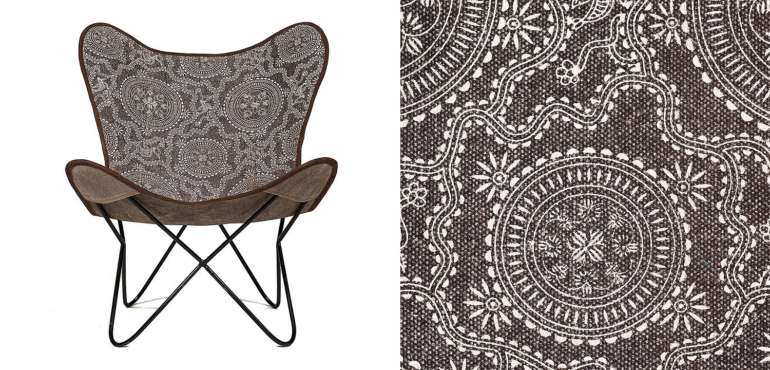 Кресло Indian black and white pattern - Loft-Concept в Грозном