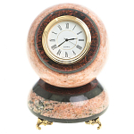 Часы настольные в виде шара из натурального камня Ball Stone Clock варинант исполнения - 1 | Loft Concept в Грозном