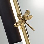 Бра с круглым плафоном из алебастра и бронзовой декоративной стрекозой 65 Alaris  варинант исполнения - 7 | Loft Concept в Грозном