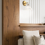 Бра с белым конусным плафоном из стекла Alora Mood варинант исполнения - 9 | Loft Concept в Грозном