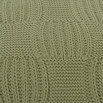 Подушка из хлопка рельефной вязки зеленого цвета Eden Line варинант исполнения - 3 | Loft Concept в Грозном