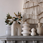 Светло-Бежевое Панно из нитей White Landscape Wall Hanging варинант исполнения - 2 | Loft Concept в Грозном