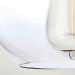 Подвесной светильник цвета никель с прозрачным стеклянным плафоном на цепи Feiss варинант исполнения - 10 | Loft Concept в Грозном