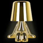 Настольная лампа фигурная цвета золото с гладким абажуром Высота 16 см Sophia варинант исполнения - 1 | Loft Concept в Грозном