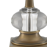 Настольная лампа с хрустальным шаром на корпусе и высоким тканевым абажуром Prism Rod варинант исполнения - 1 | Loft Concept в Грозном