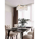 Люстра подвесная волнистой формы с хрустальными подвесками Ludivine Lighting варинант исполнения - 5 | Loft Concept в Грозном