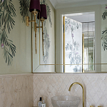 Обои ручная роспись Silk Tree Original colourway on White Metal gilded paper варинант исполнения - 3 | Loft Concept в Грозном