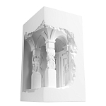 Встраиваемый в стену гипсовый светильник под покраску с колоннами и арками в античном стиле Antiquity Athena варинант исполнения - 6 | Loft Concept в Грозном