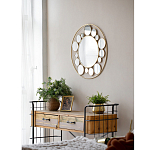 Зеркало настенное с круглыми зеркальными вставками Modern Mirror Space варинант исполнения - 2 | Loft Concept в Грозном