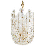 Подвесной светильник декорированный цветами из стекла Lightness of Flowers варинант исполнения - 1 | Loft Concept в Грозном