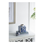 Ваза с крышкой в китайском стиле Oriental Blue & White Ornament Vases варинант исполнения - 3 | Loft Concept в Грозном