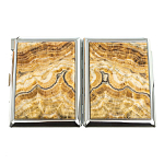 Портсигар с газовой зажигалкой из натурального камня Оникс Stone Cigarettes Cases варинант исполнения - 9 | Loft Concept в Грозном