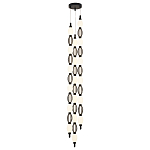 Подвесной светильник светодиодный с белыми сферическими плафонами и декоративными элементами в виде черной сетки HANDLE GRAPE варинант исполнения - 4 | Loft Concept в Грозном