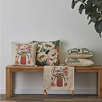 Подушка с цветочным принтом и кисточками Blooming Elegance Daisy варинант исполнения - 9 | Loft Concept в Грозном