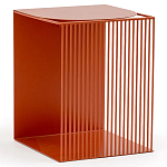 Оранжевый приставной стол из металла Lattice варинант исполнения - 1 | Loft Concept в Грозном