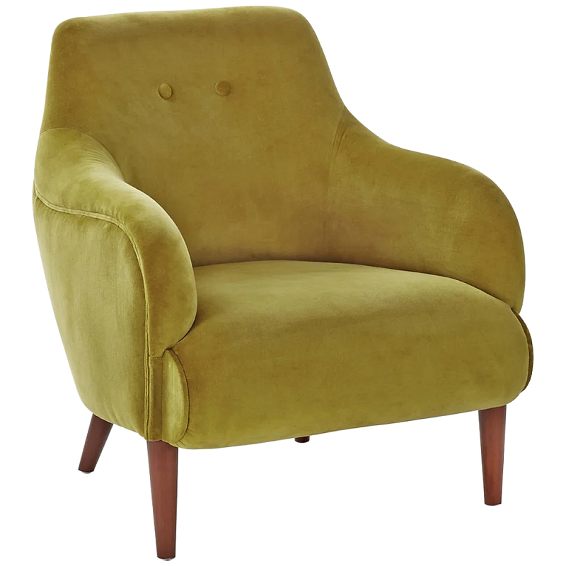 Кресло велюровое горчичного цвета Diaspro Mustard Armchair Горчичный Коричневый Кресло велюровое горчичного цвета Diaspro Mustard Armchair Горчичный Коричневый в Грозном | Loft Concept