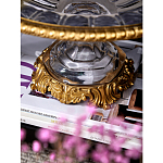 Чаша из прозрачного стекла с бронзовым ободком и фигурками бабочек Eden Garden варинант исполнения - 5 | Loft Concept в Грозном